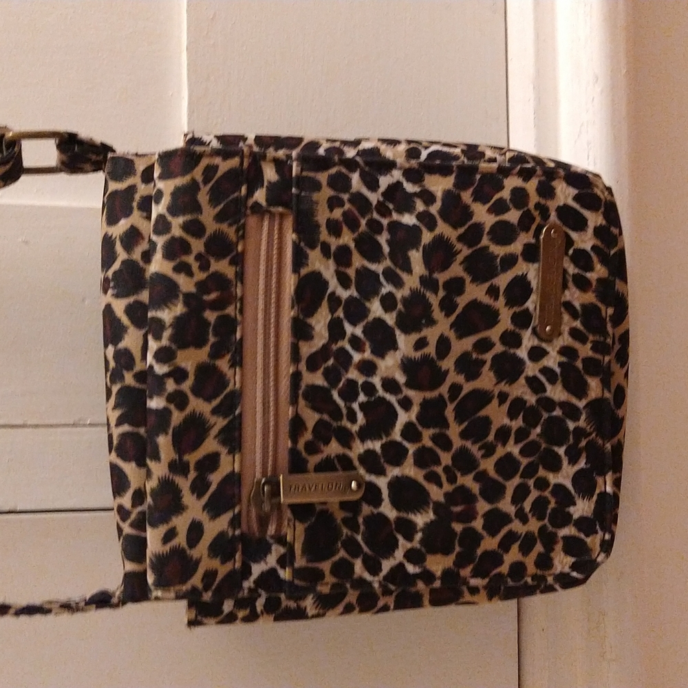 Travelon animal print travel crossbody bag
